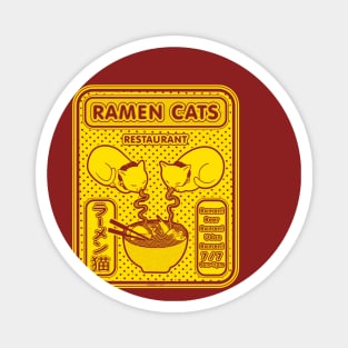 Ramen cats retro vintage japanese style Magnet